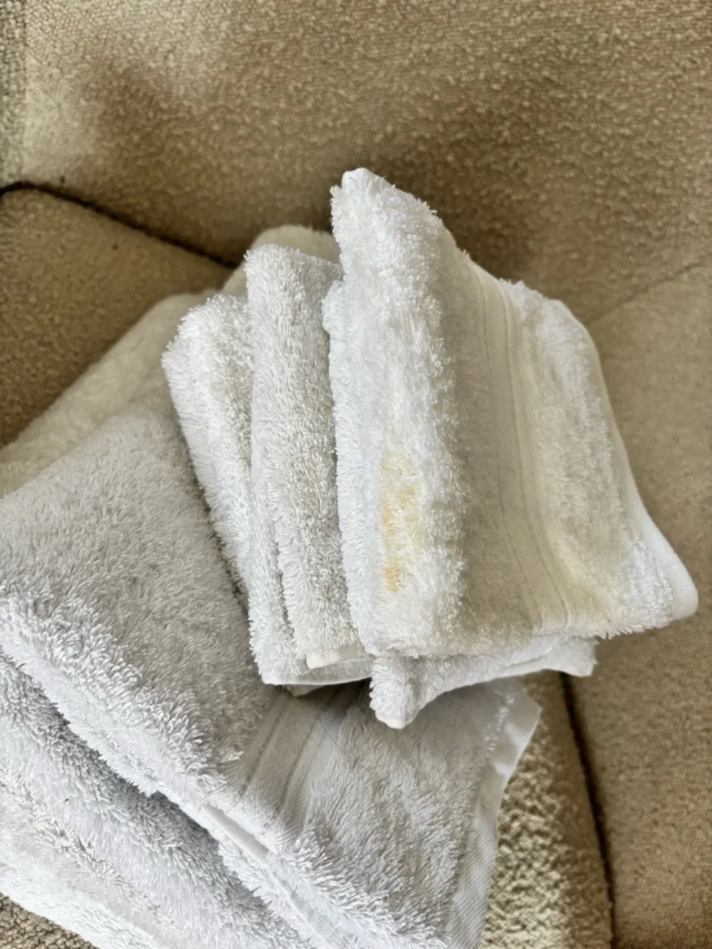 Lands End | Plush White Bath Towel Set | 100% Cotton Turkish